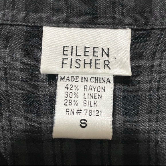 Vtg 90s Eileen Fisher S Linen Silk Blend Top - Picture 7 of 7